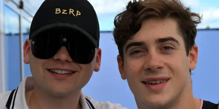 UDC6JN4BXNB2VKNUTFISHQWDVI Divertido reencuentro entre Colapinto y Bizarrap
