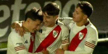 6ZX75SYP5FEFBJ5BDRFZ2S2EEM Bautista Dadín lidera victoria de River Reserve con gol importante y cláusula millonaria